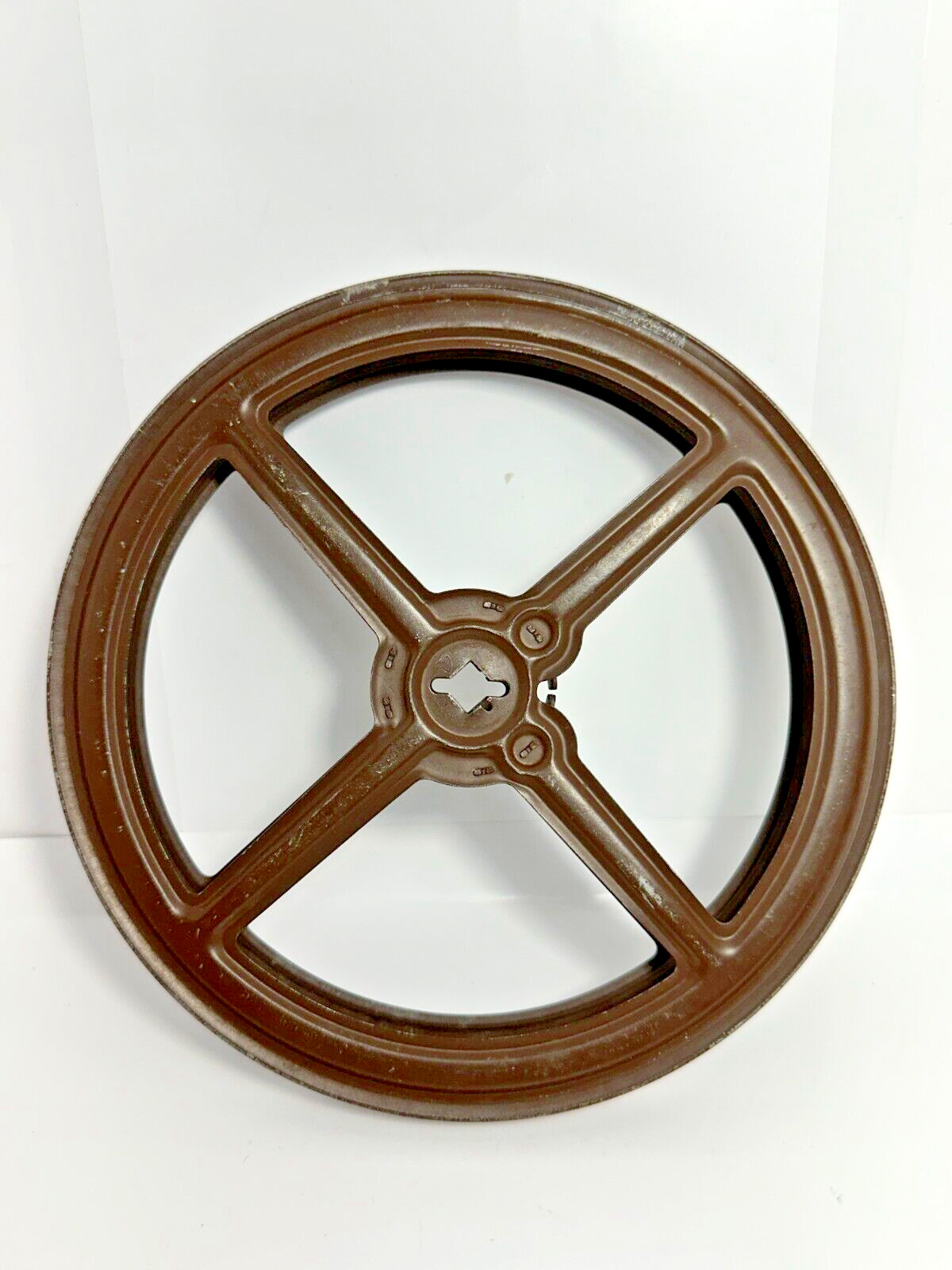 Vintage Metal 16mm Motion Picture Film Projector Empty 7″ Take-Up Reel 400′ (#5)