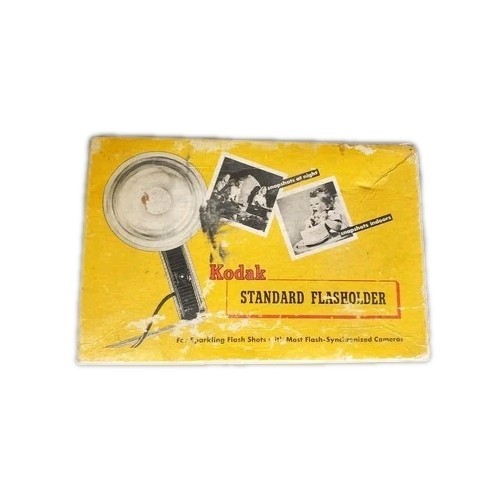 Kodak Standard Flasholder Flash Gun Blue Bulb w Original Box Vintage Photo Prop