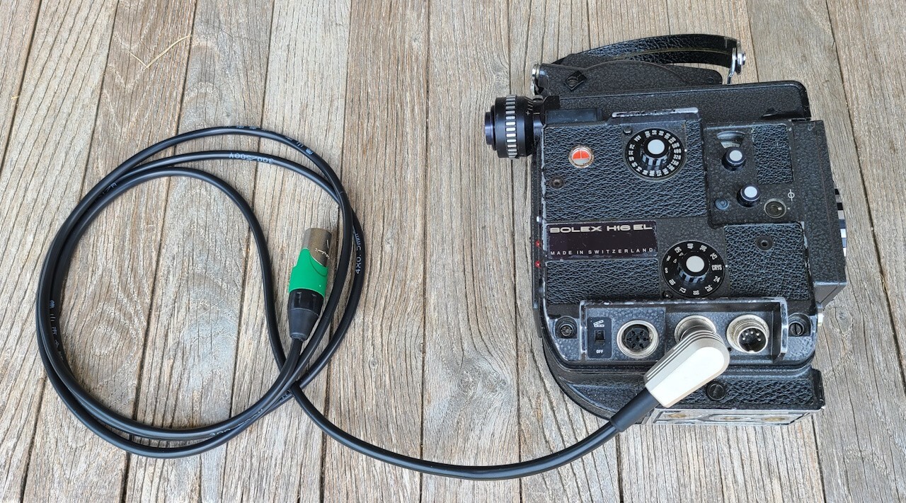 Bolex EL 4-pin Right-Angle Power Cable, 4-pin XLR Male, ~2m (6.6ft)