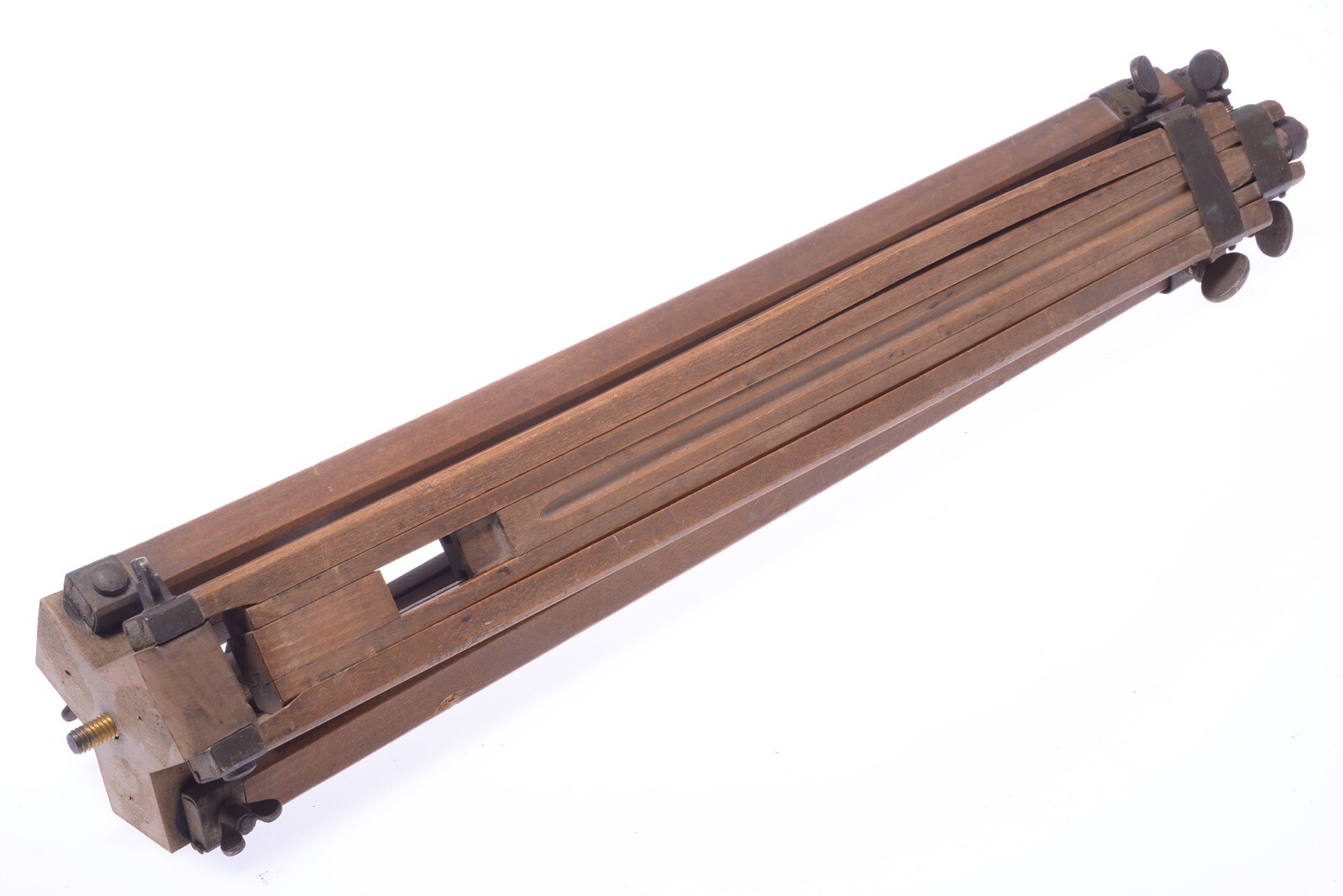 ✅ ANTIQUE WOOD TRIPOD 148CM, 58.26″ (EARLY MODEL, READ) GLASS PLATE FIELD CAMERA