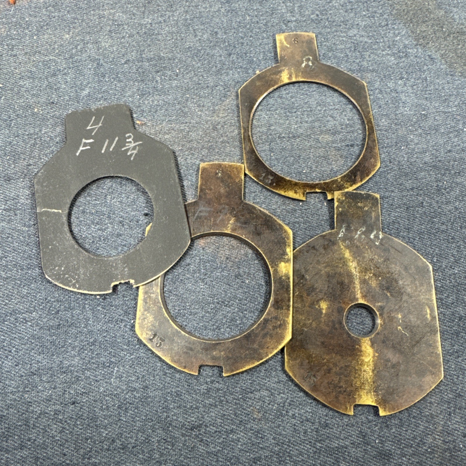 Set of 3 Waterhouse Aperture Stops for Antique Lens with Leather Case