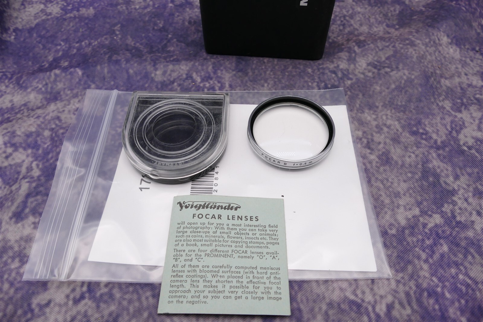 Voigtlander Focar B 344/47 47mm Slip on Close-Up Filter With Case