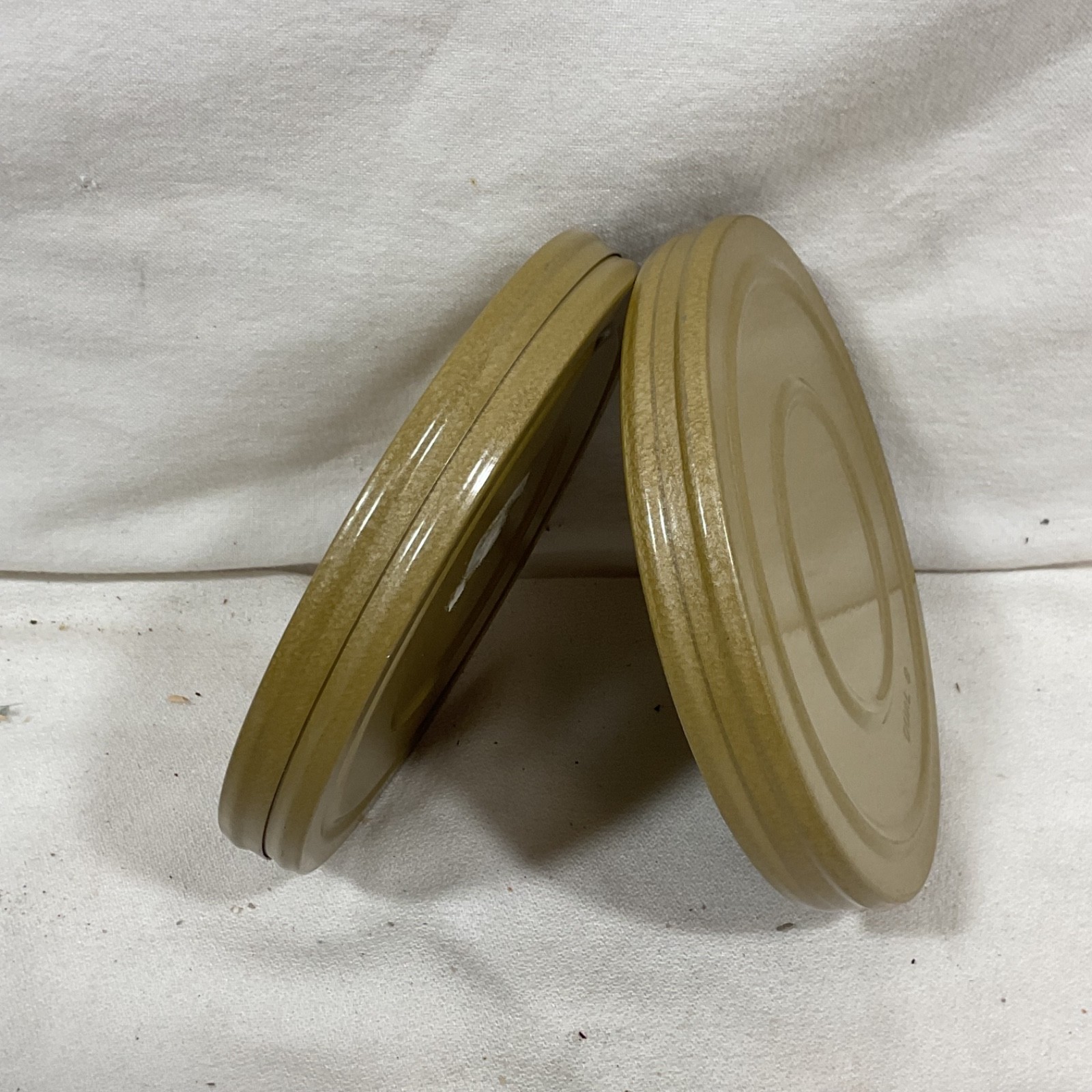 2 Metal Regular 8 mm Movie Film Reels & Cans. 5 in. KENCO BRAND, USA