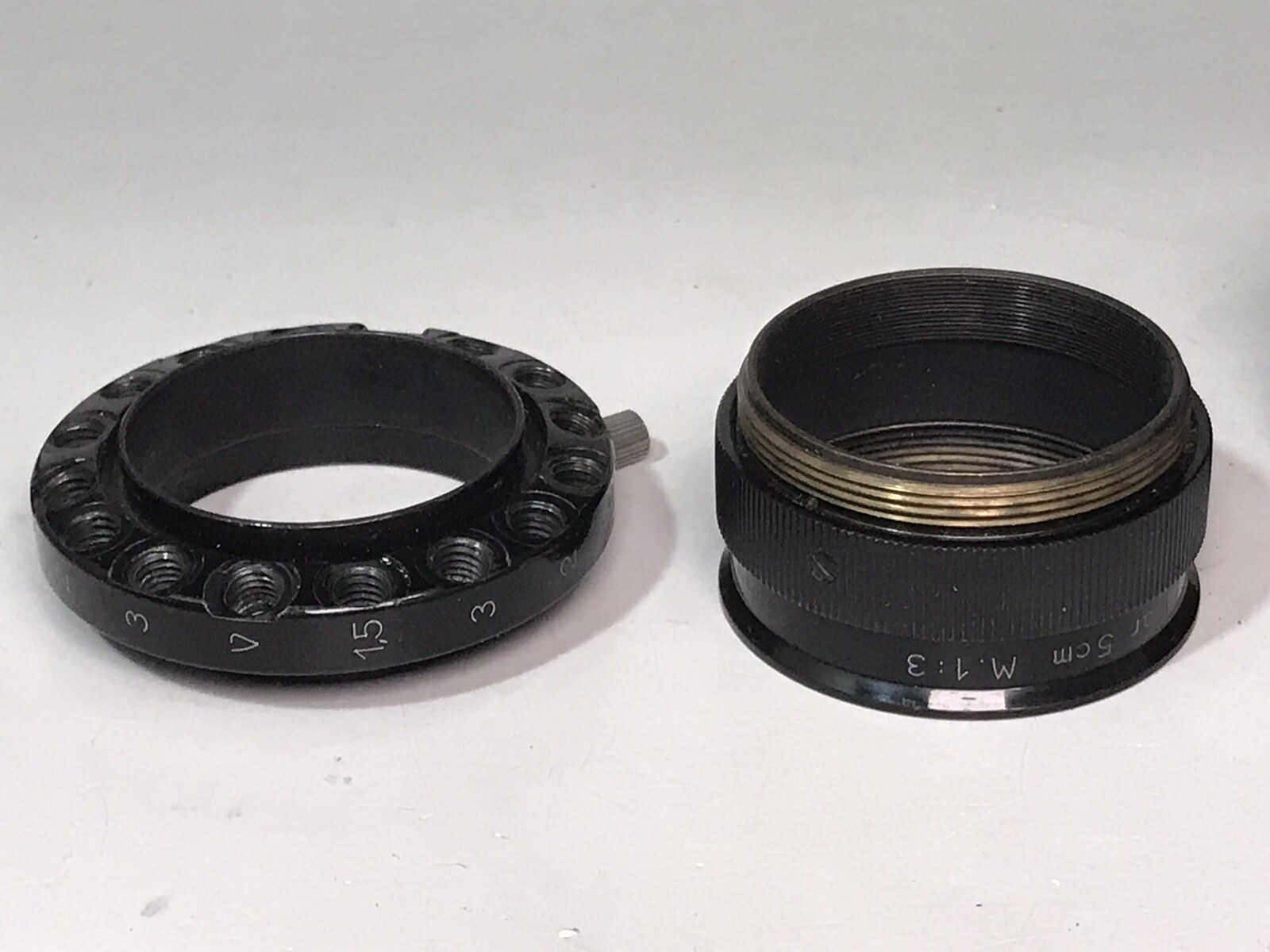 Leitz Leica BEHOO Close-up Device in original wood box, for Summar / Elmar Lens