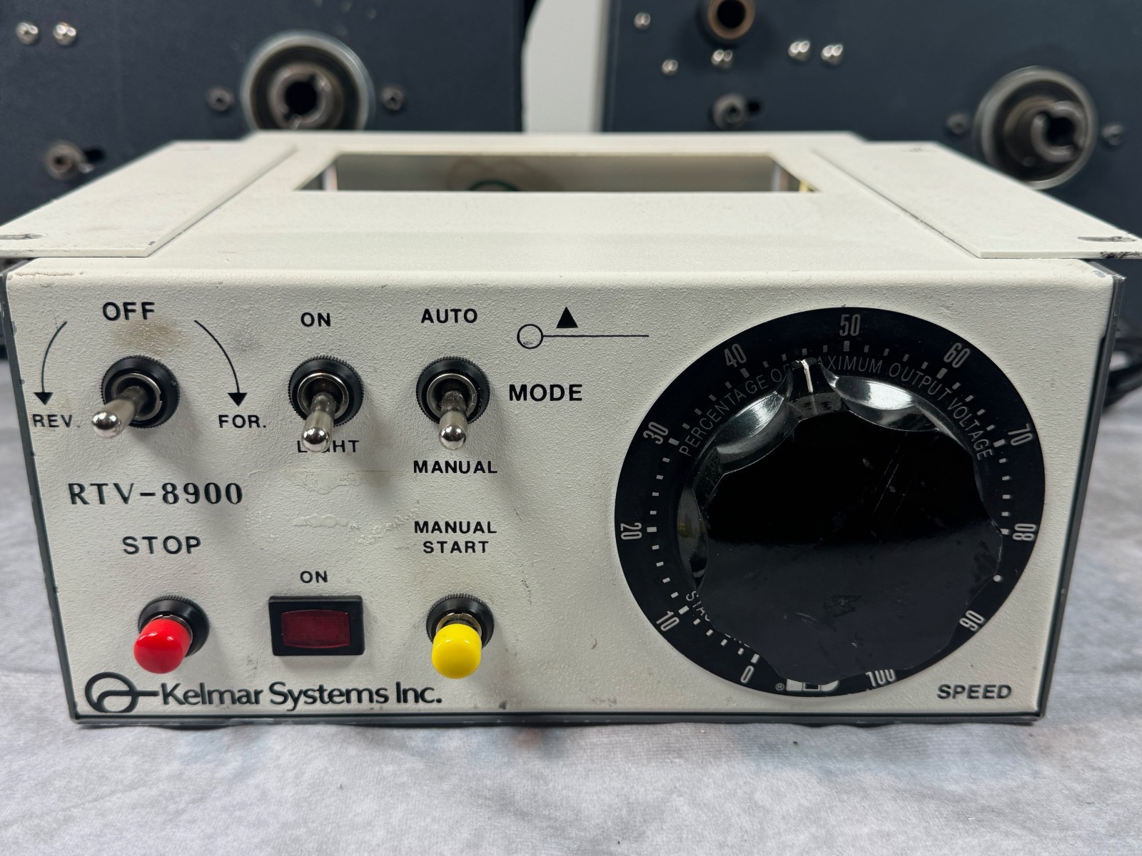 Kelmar RTV 8900 Film Rewind System Controller With 2 Rewind Drive Units