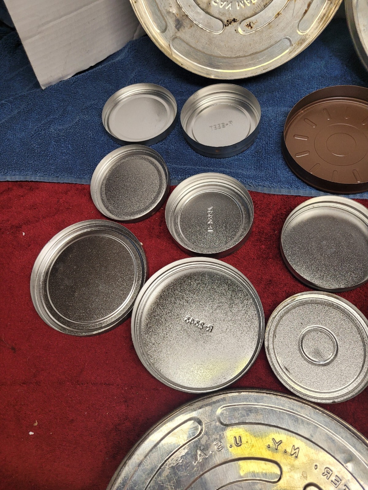Vintage Film Reel Holder Tins Set