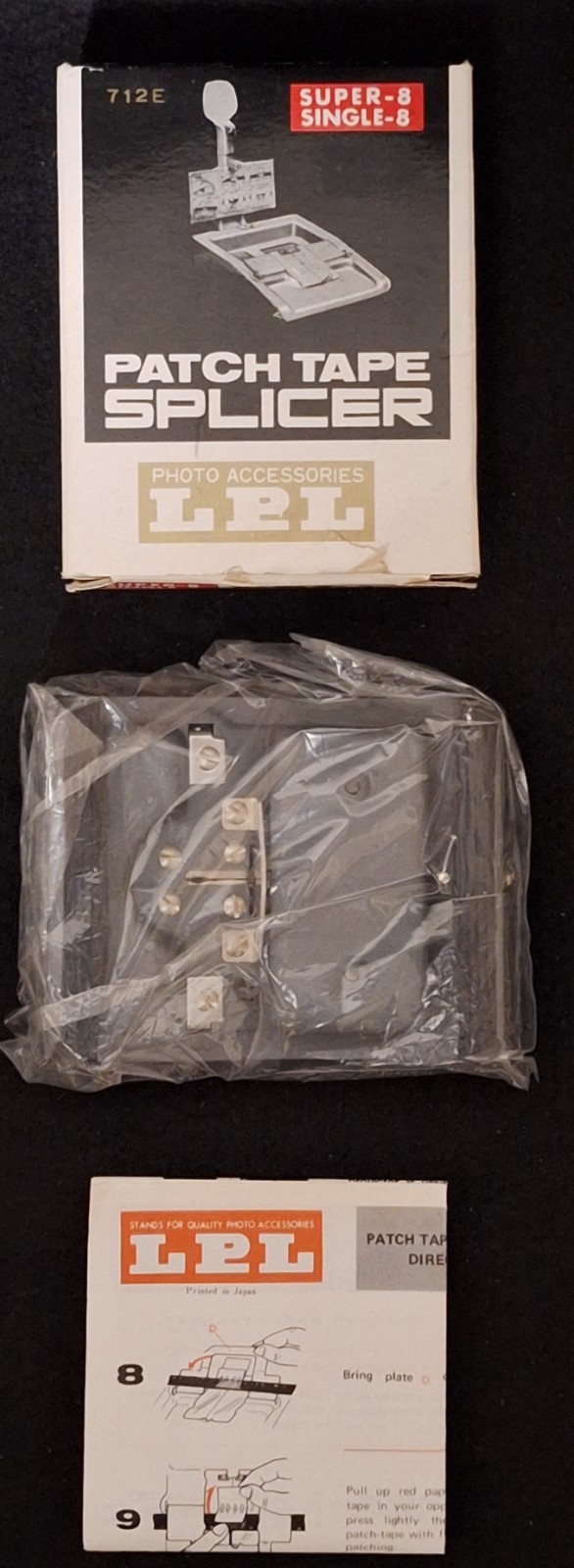 Vintage LPL 712E Patch Tape Splicer, Super 8 Single 8- Excellent Condition