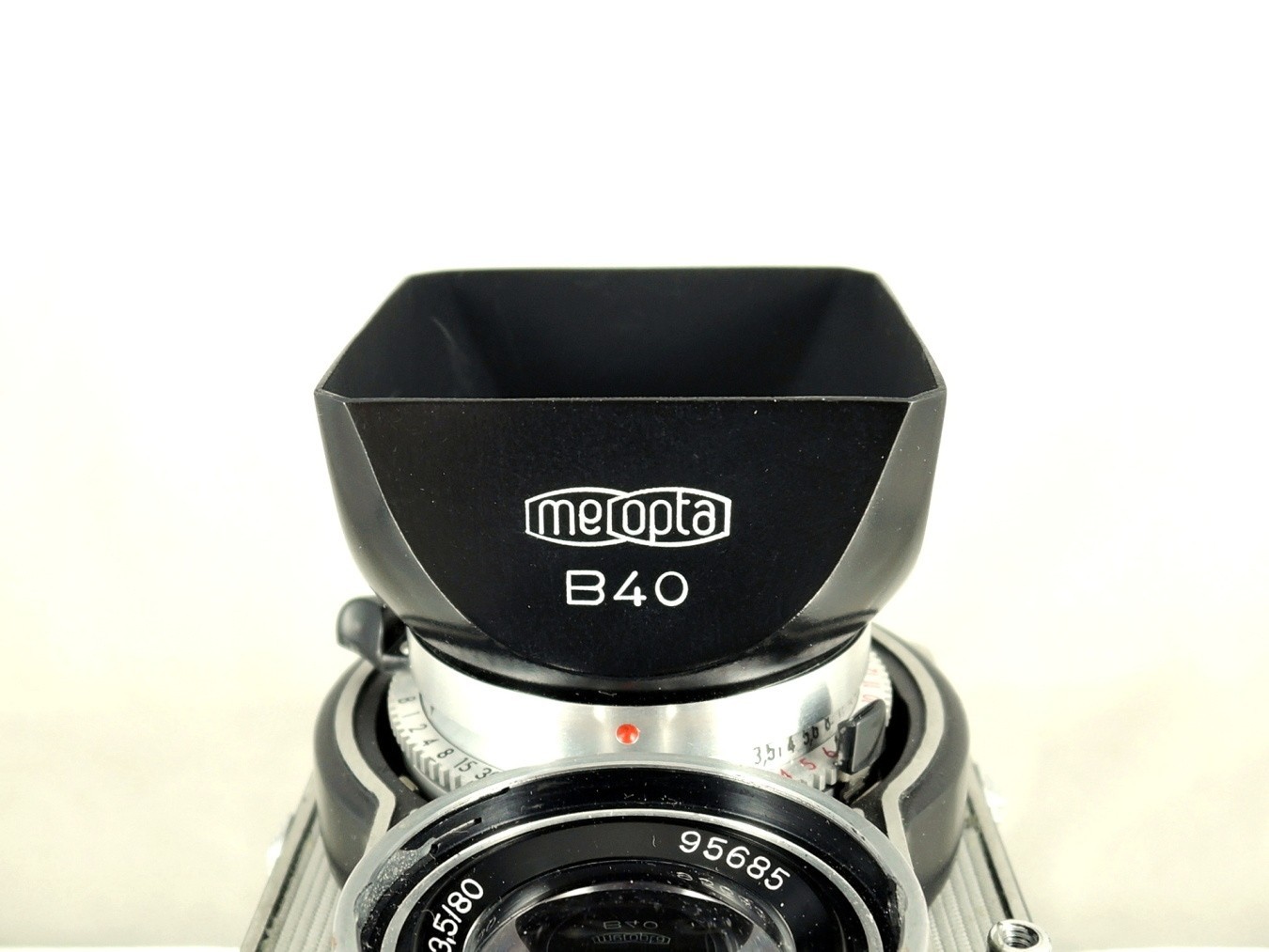 Shade hood Flexaret Meopta square bayonet B40 metal + Genuine box very nice