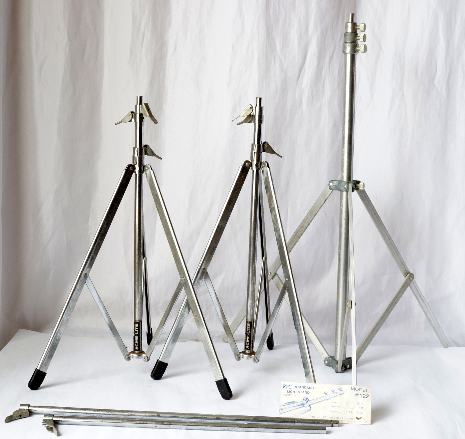 Acme-Lite Senior Litepak Triangle Lighting Stand & PIC Standard Light Stand #122
