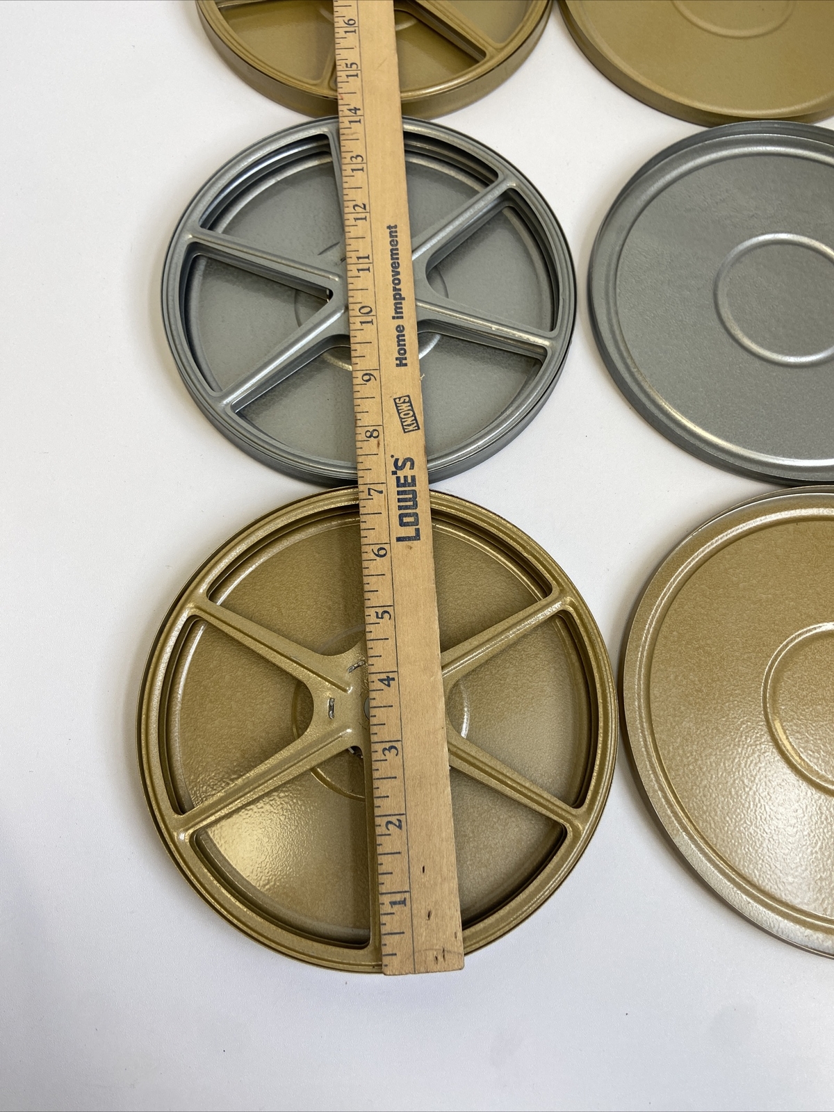 Vintage Metal Empty Film Reels And Container Cases Lot Of 3