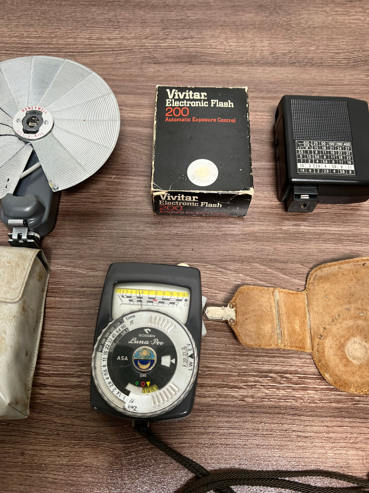 Vintage Camera Accessories -Honeywell Tilt-A-Mite, Weston Master V & Gossen Luna