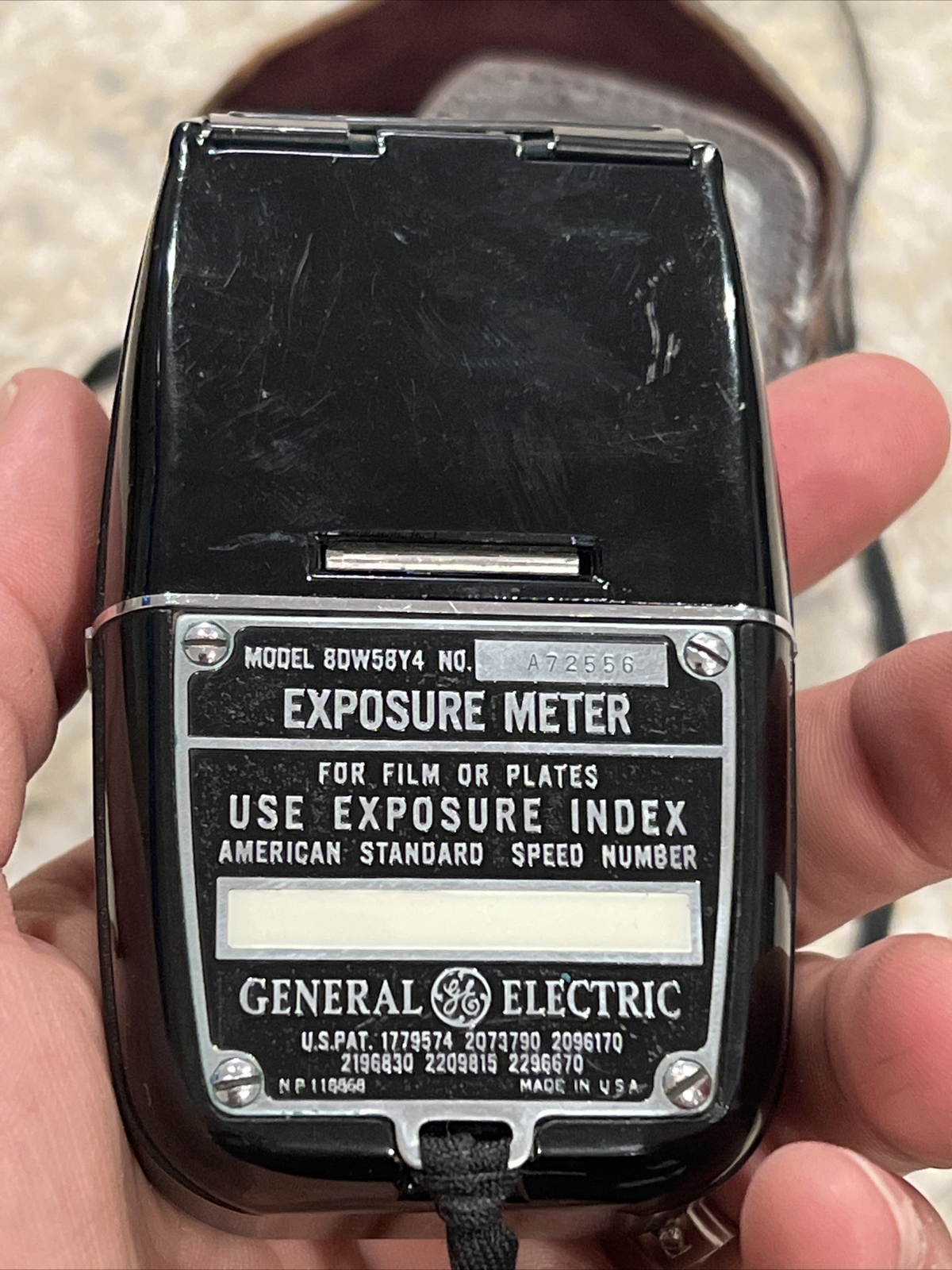 Vintage Exposure Meter GE General Electric Model 8DW58Y4 w/ Case WORKING