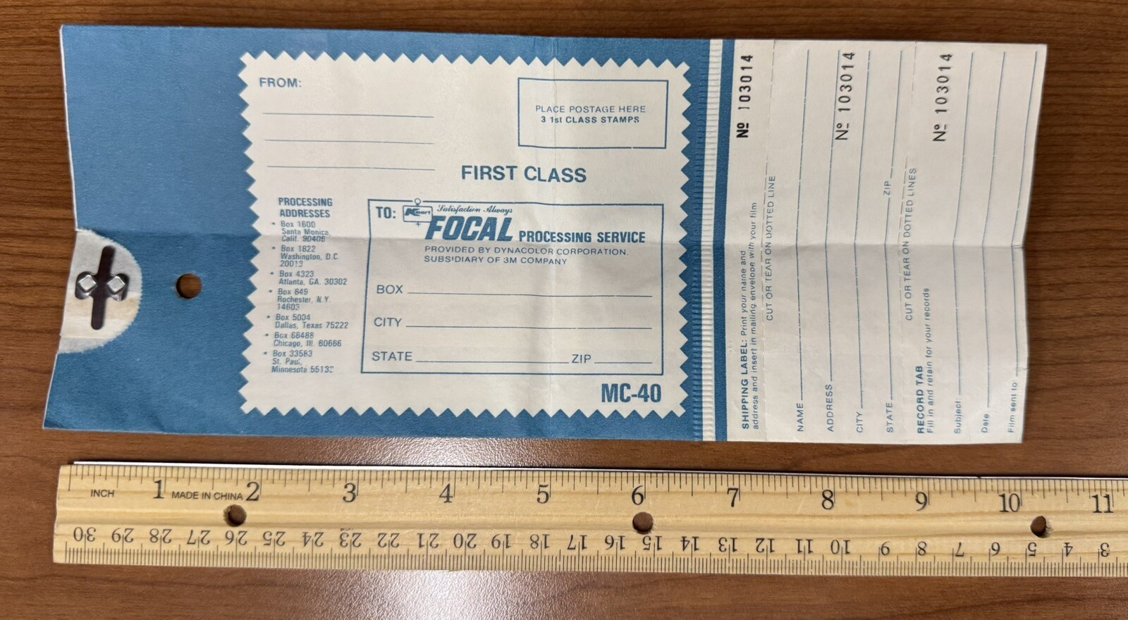 Vintage Kmart Focal Processing Service Film Envelope Ephemera
