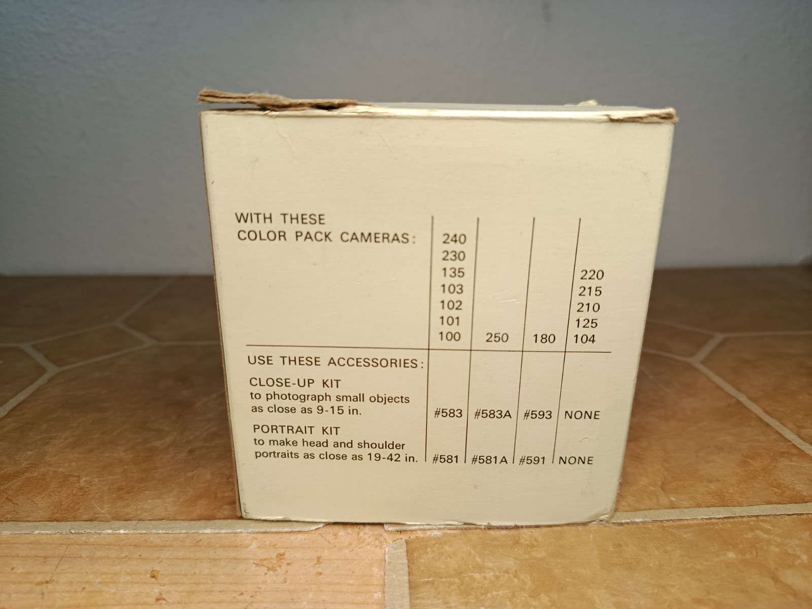 Polaroid Close-Up Kit #583 for Polaroid Auto 250 Land Cameras Genuine