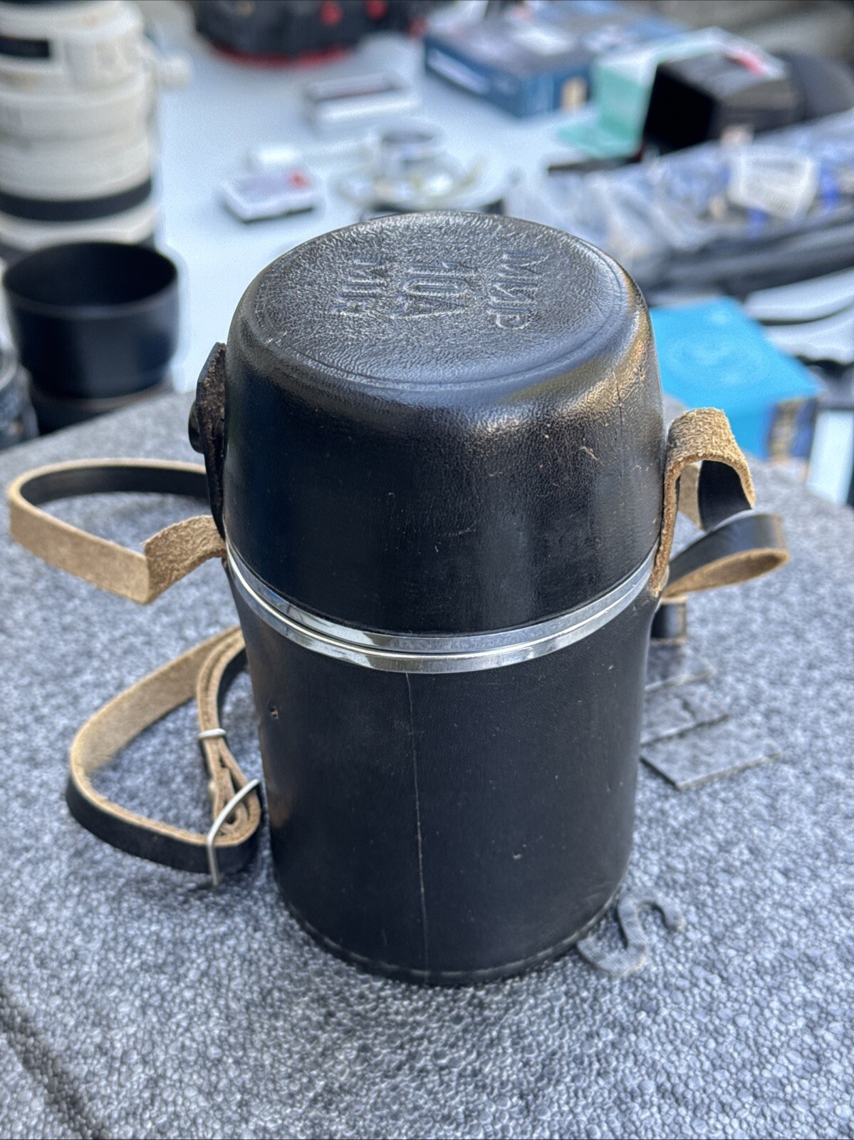 Leather Case for Mir-10A Soviet USSR Lens, With 3 Filters