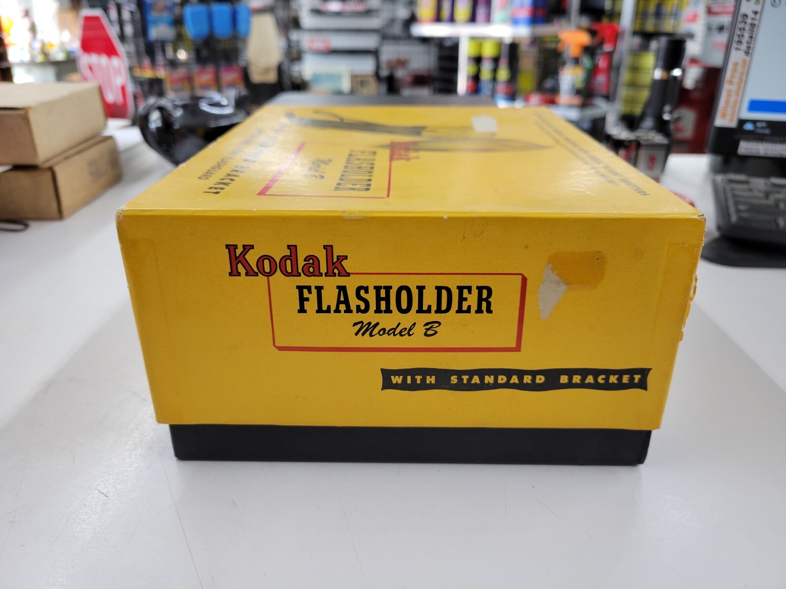 Vintage Kodak Flasholder Model B USA Original Box & Bracket 2 Way Flashguard