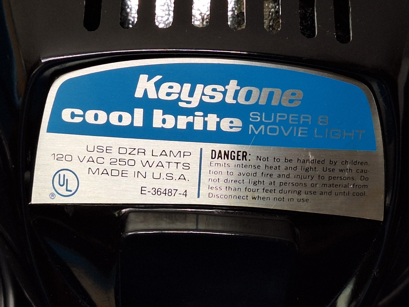 Vtg KEYSTONE COOL BRITE MOVIE LIGHT USA for all SUPER 8 MOVIE CAMERAS