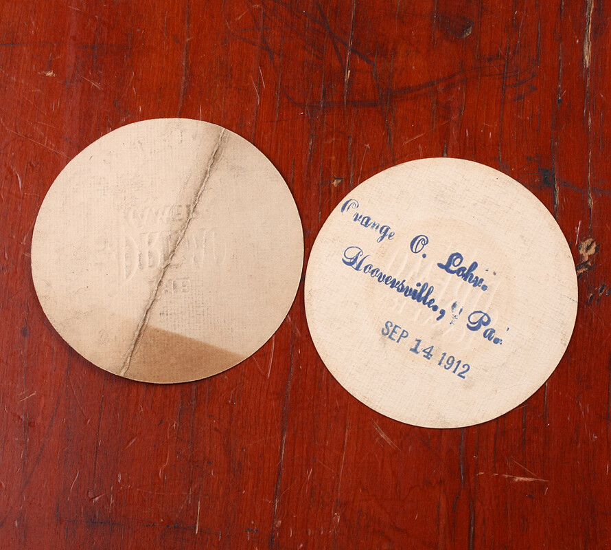 ROCHESTER OPTICAL PREMO + PREMOETTE SIGNS, 3 INCHES ACROSS, SET OF 2/cks/215823