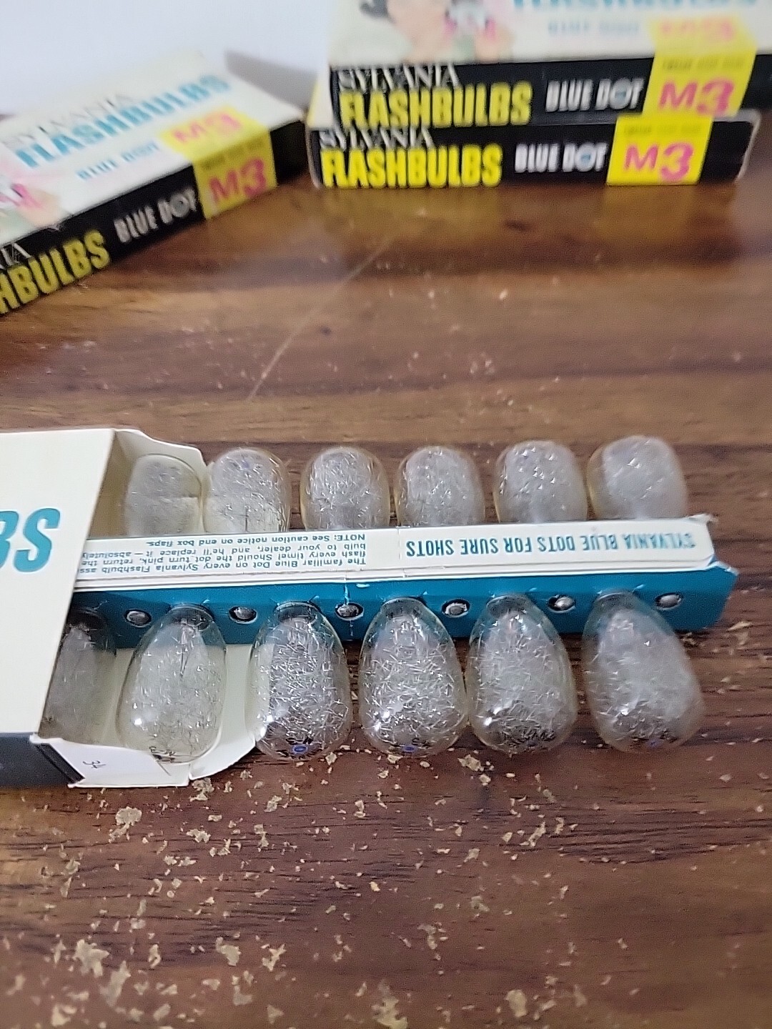 Vintage Sylvania Flashbulbs Blue dot M3 Lot Of 4 Boxes