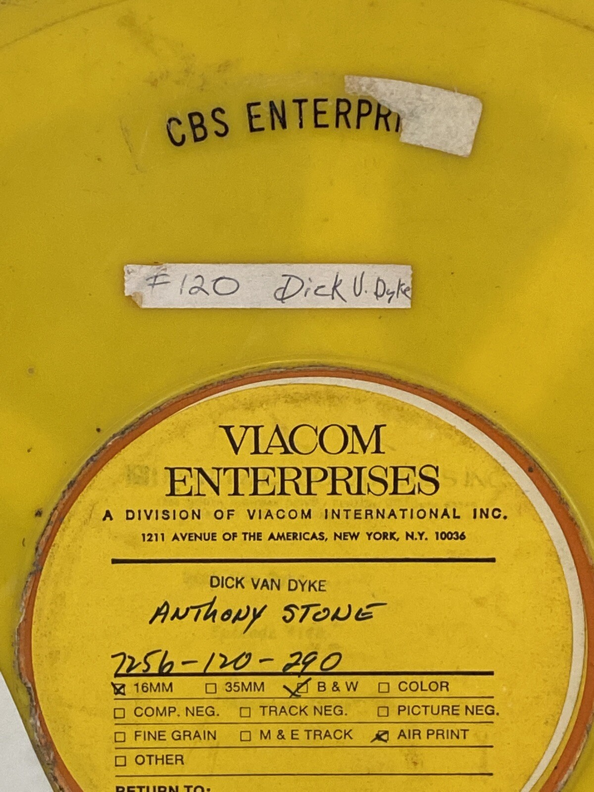 Vintage CBS Television Show Dick Van Dyke Show 16MM Empty Reel And Case