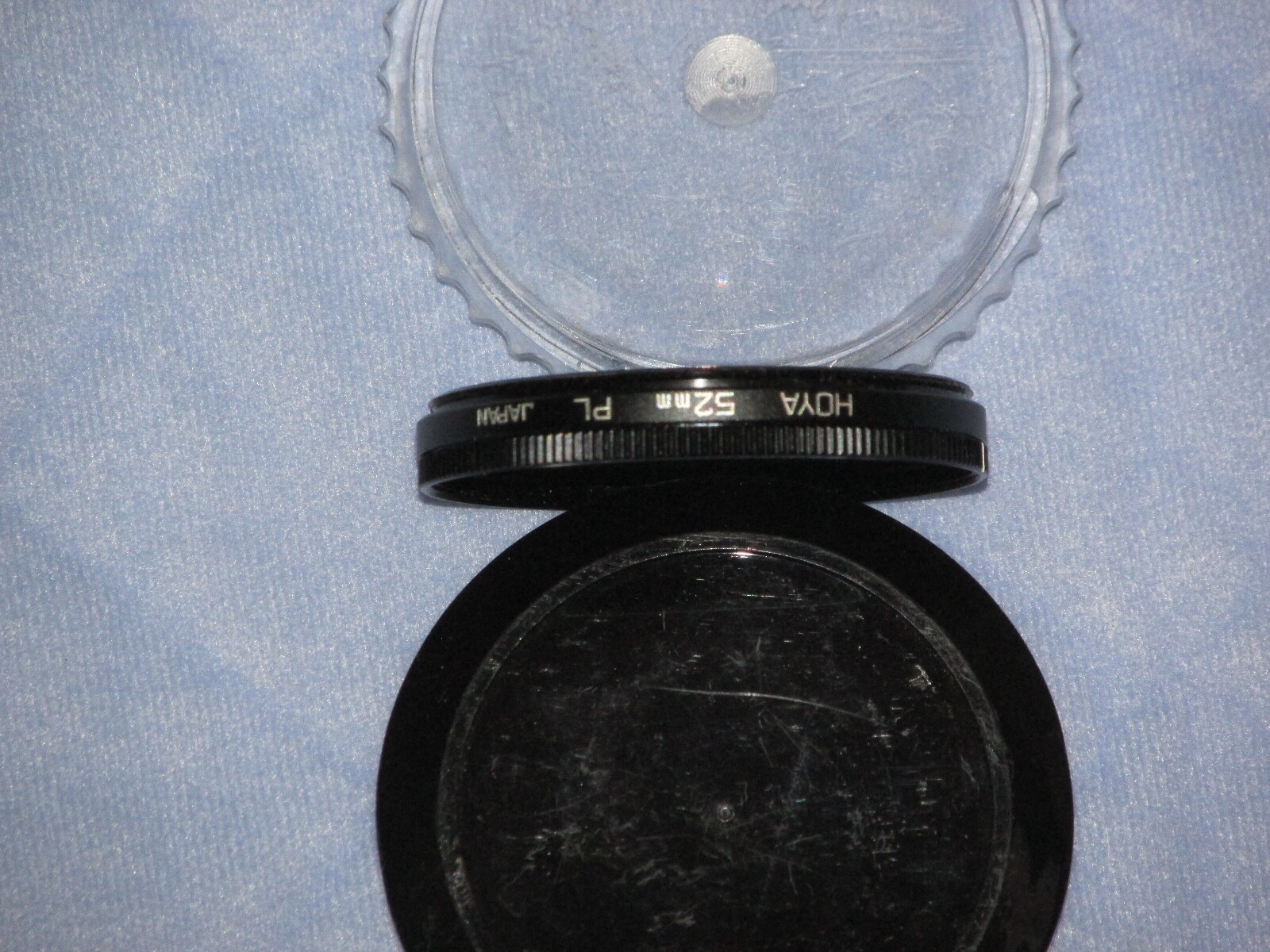 Camera Lens-Filter ~ HOYA 52mm PL ~ Polarizing~ Plastic Case~ Used~ Japan