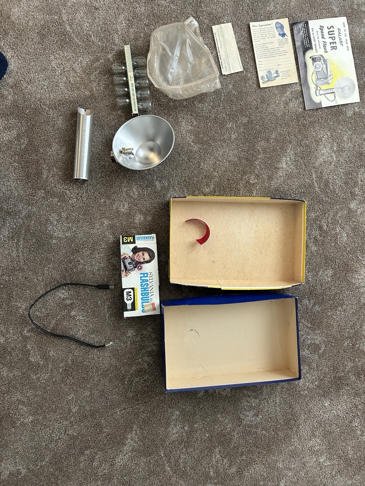 Vintage Safety First Kalart Super Speed Flash Unit Orig Box Accessories
