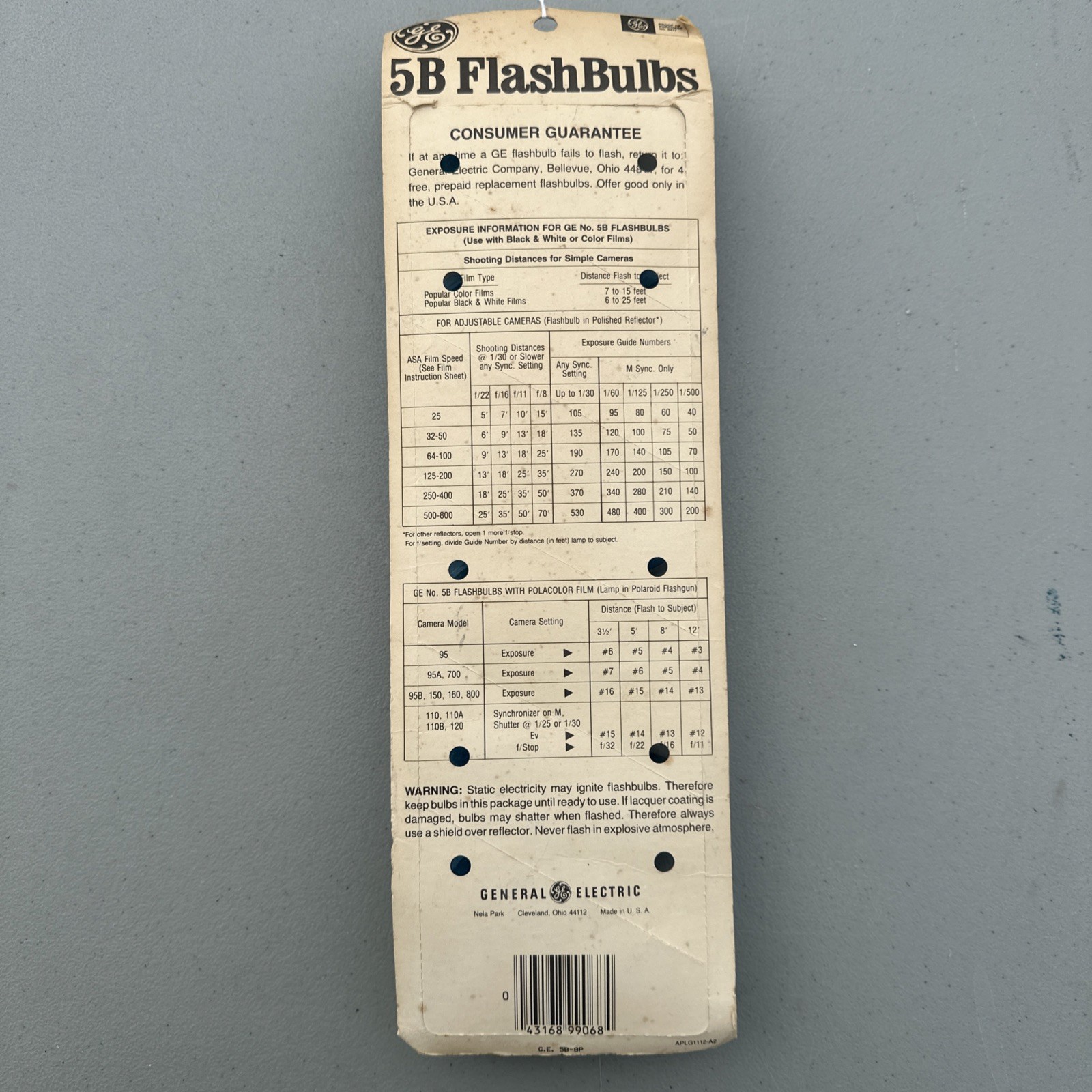 VTG GE 5B Blue Flashbulbs 12 Pack Sealed NOS Film Photography NIB Lighting Flash