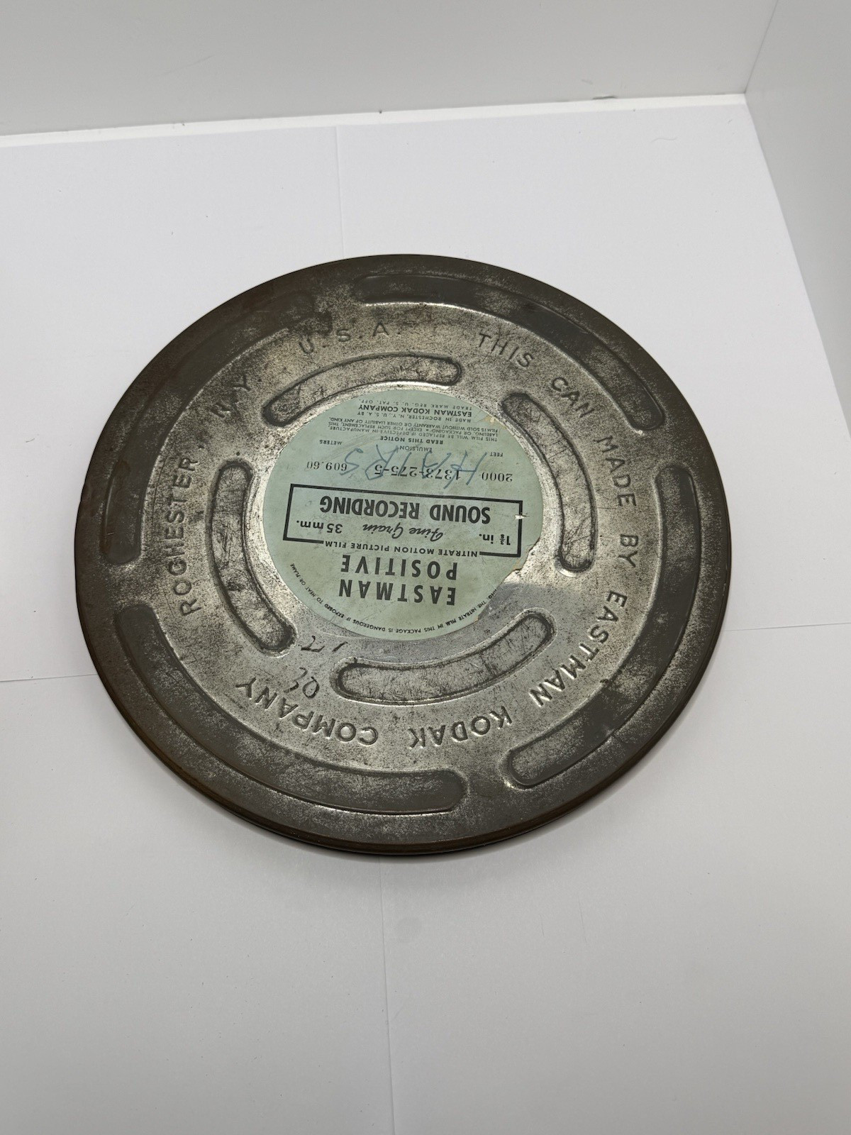 Vintage Eastman Kodak 35mm Nitrate Motion Picture Film Can Canister 10.5″ x 3″