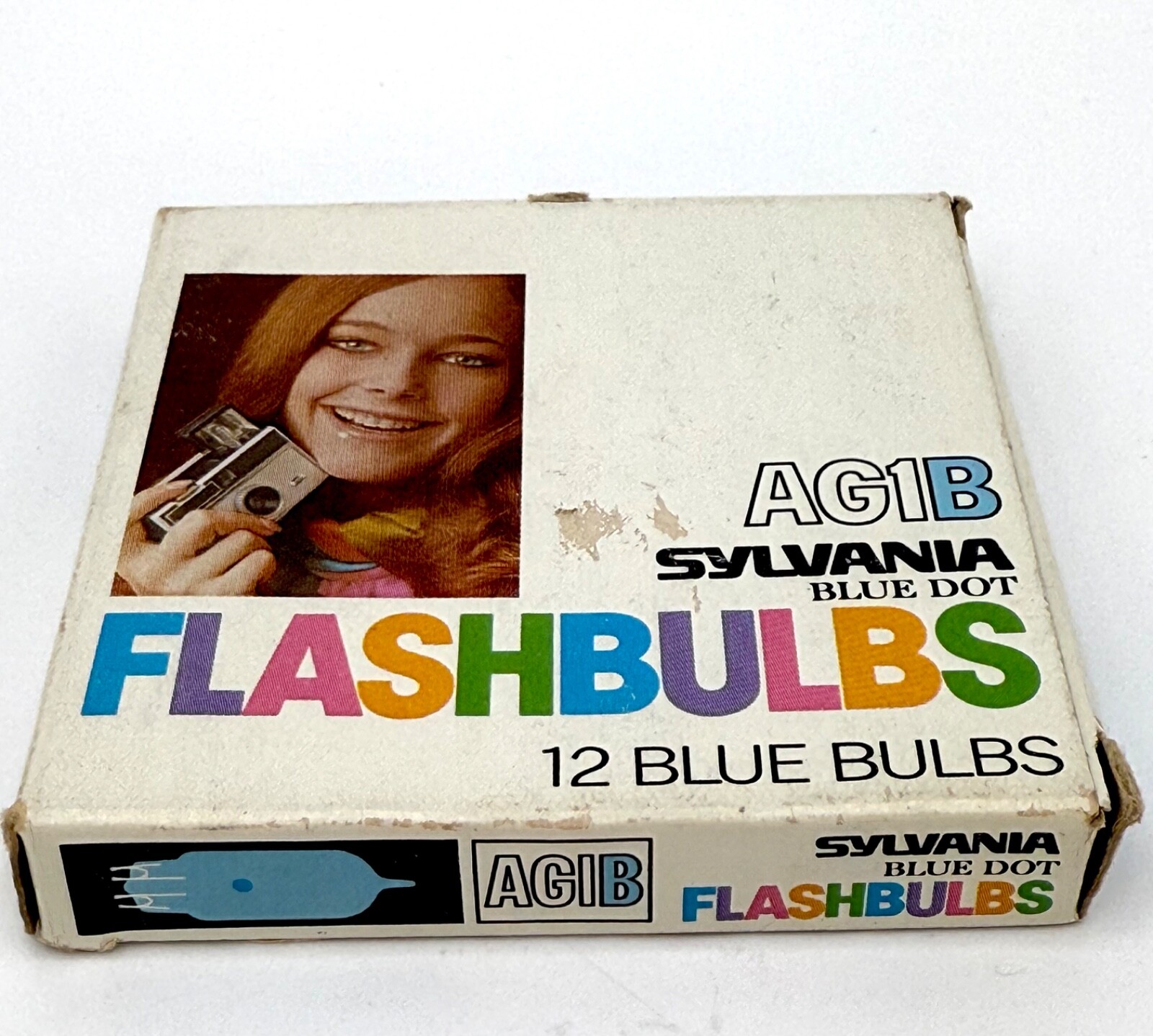 Sylvania Blue Dot Flashbulbs AG1B Box of 11 Blue Bulbs – Teen Box Cover Version