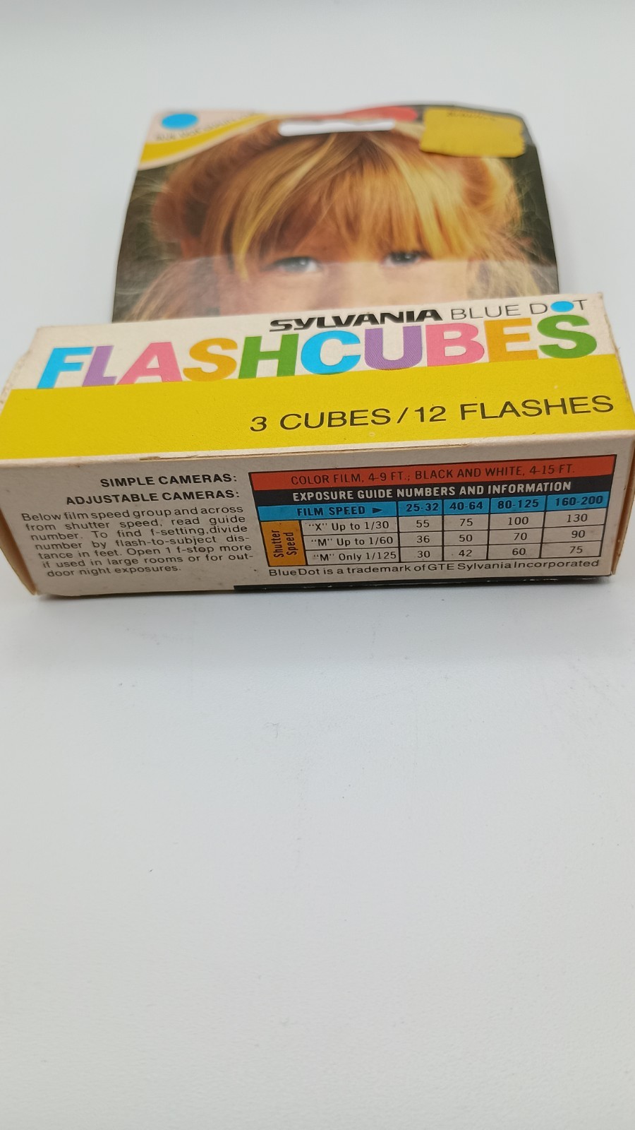 VintageGE Flashbulbs 5B Blue (7 Bulbs) in Original Box Camera Flash &FlashCube(1