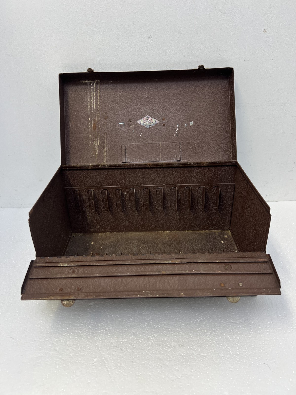 Vintage Metal 8MM Film Reel Storage Box Case USA S-K Tool steel Sherman Klove