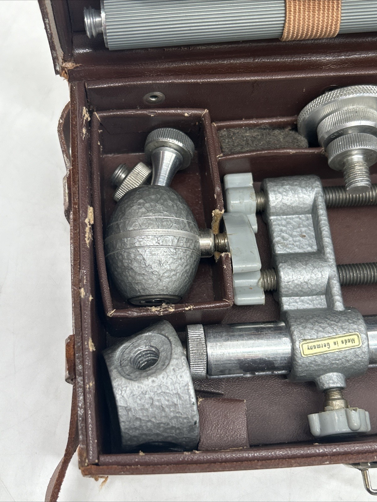 Vintage ROWI Camera Gear Stand Mounting Accessories W/Hard Leather Case Germany