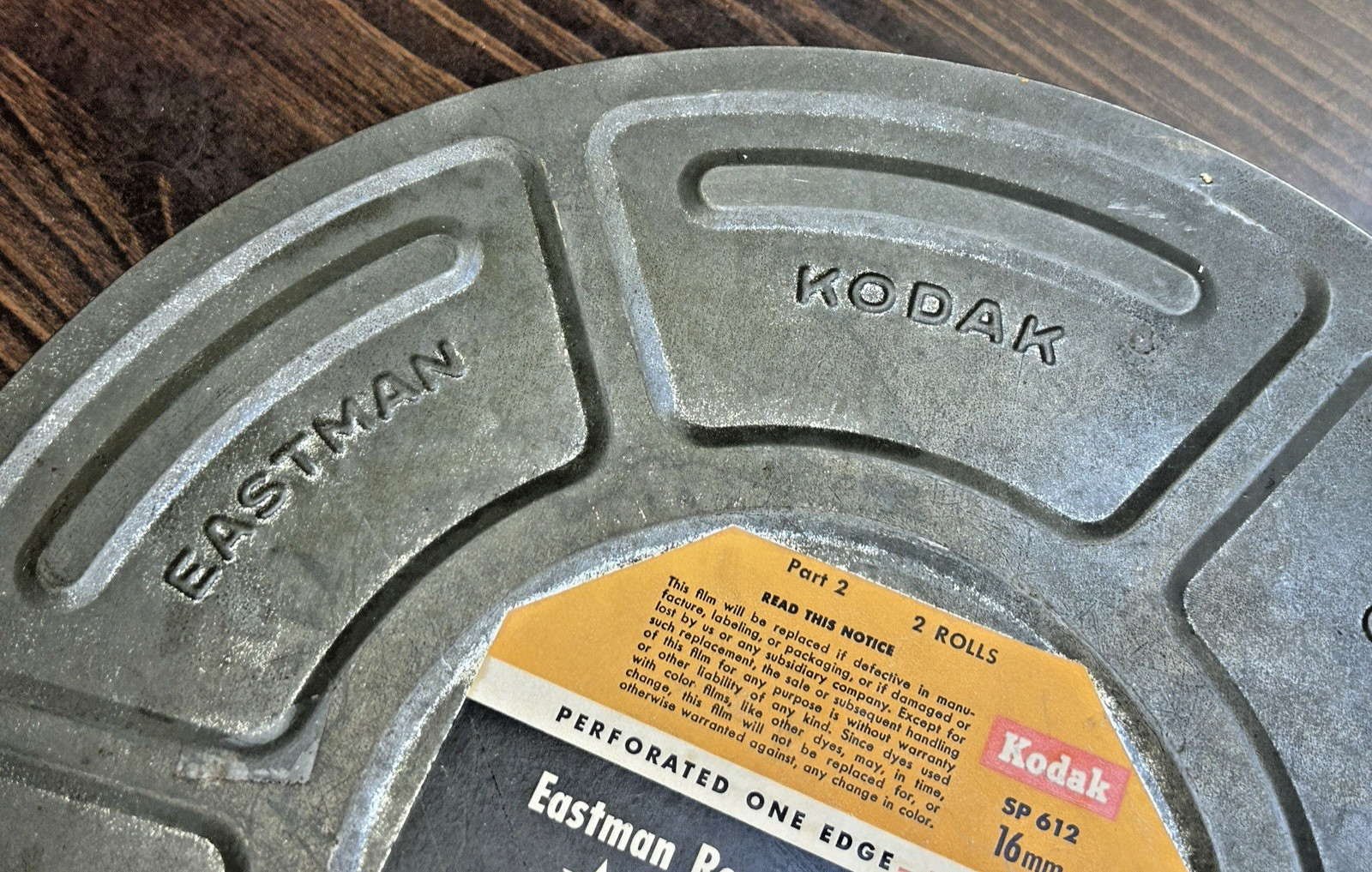 Eastman Kodak SP 612 16mm Film Empty Canister Vintage Type 5269