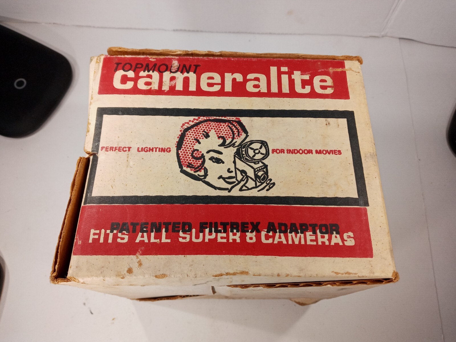 Vintage ACME-LITE TopMount Cameralite in original box! Fits All Super 8 Cameras