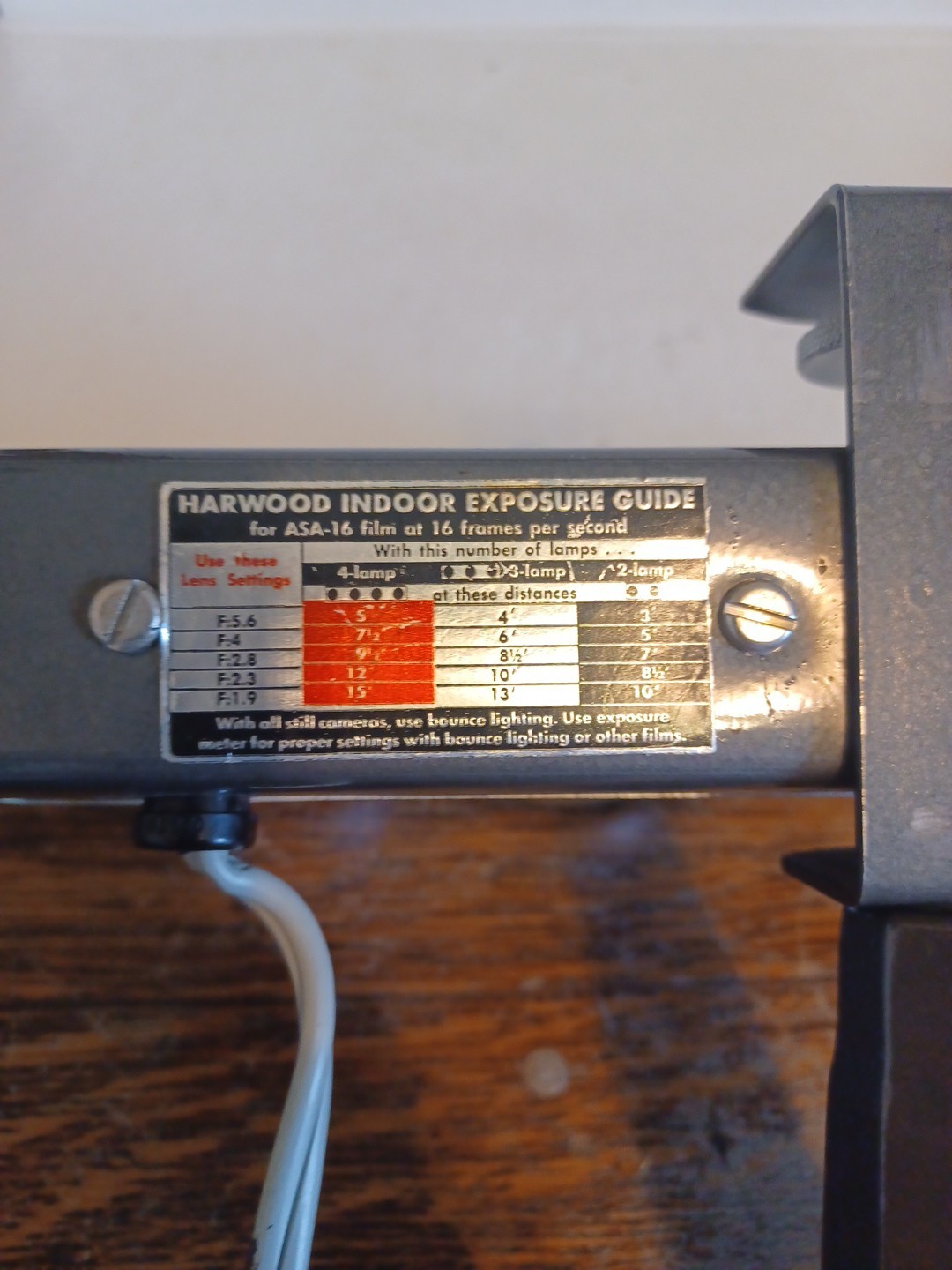 Vintage Harwood Indoor/outdoor Exposure Guide Light W/carrying Case. Works!!
