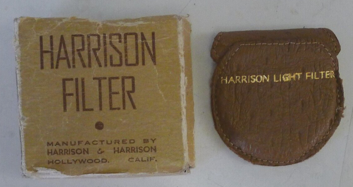 Harrison RD5 Red Colored Glass Light Lens Filter 1 11/16″ +Original Case & Box