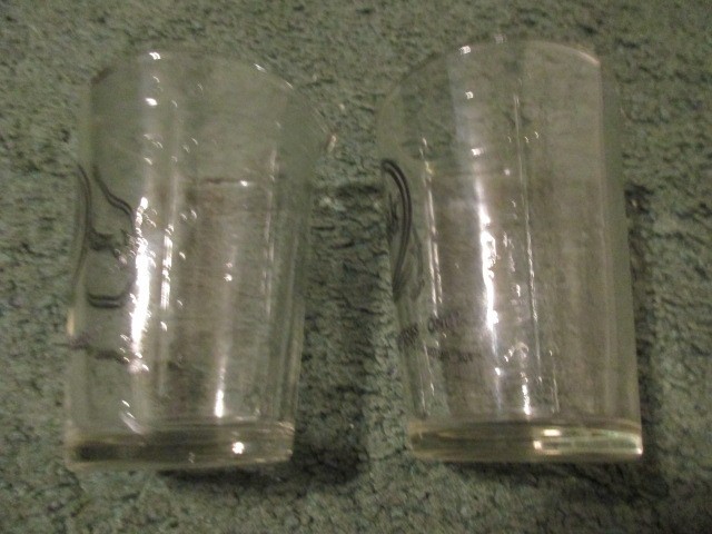 Vintage Lot of (2) Eastman Kodak 4oz Dark Room Chemical Measure Glass Beakers