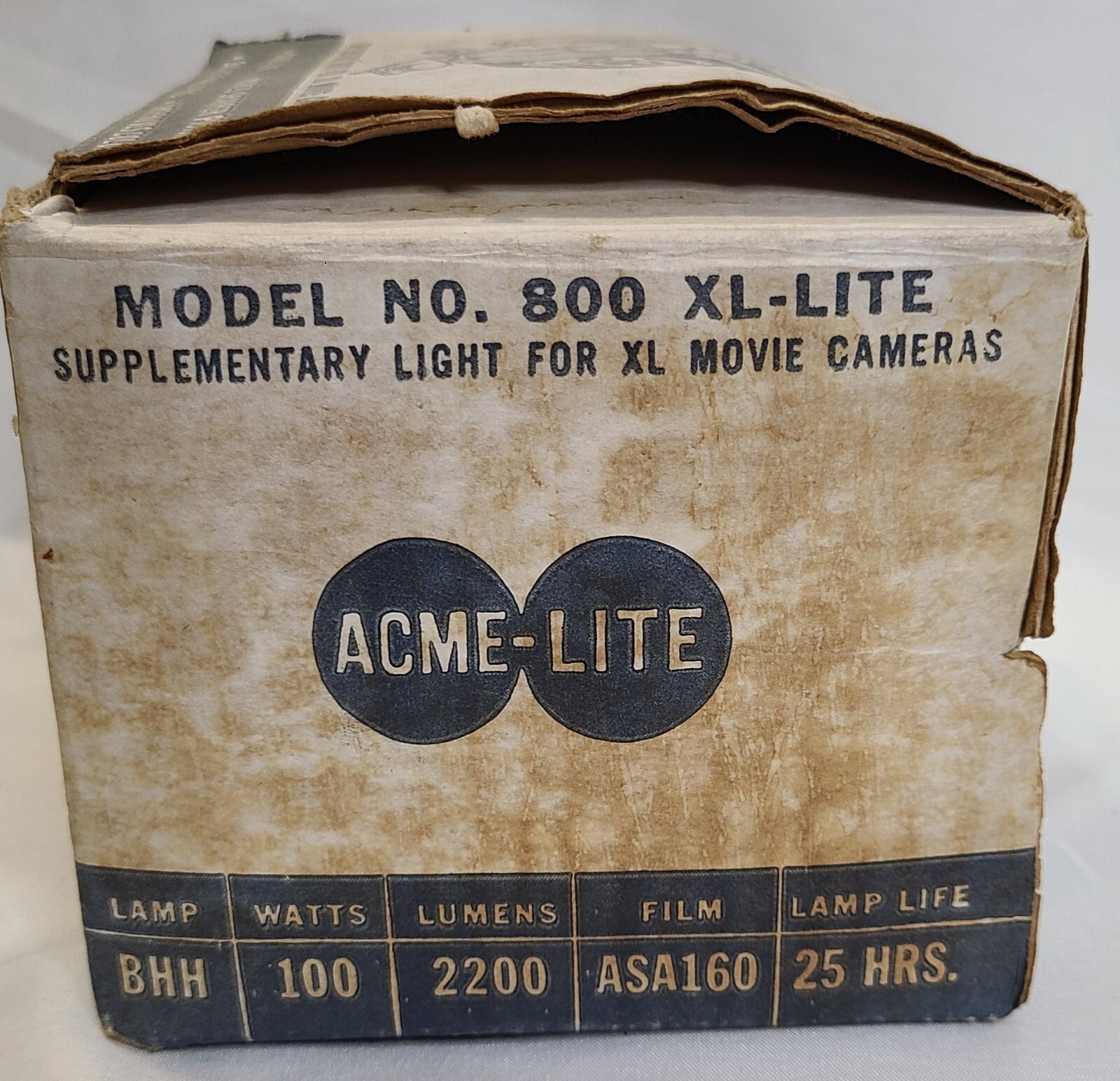 Vintage Acme-Lite Model No. 800 XL-Lite Camera Movie Light