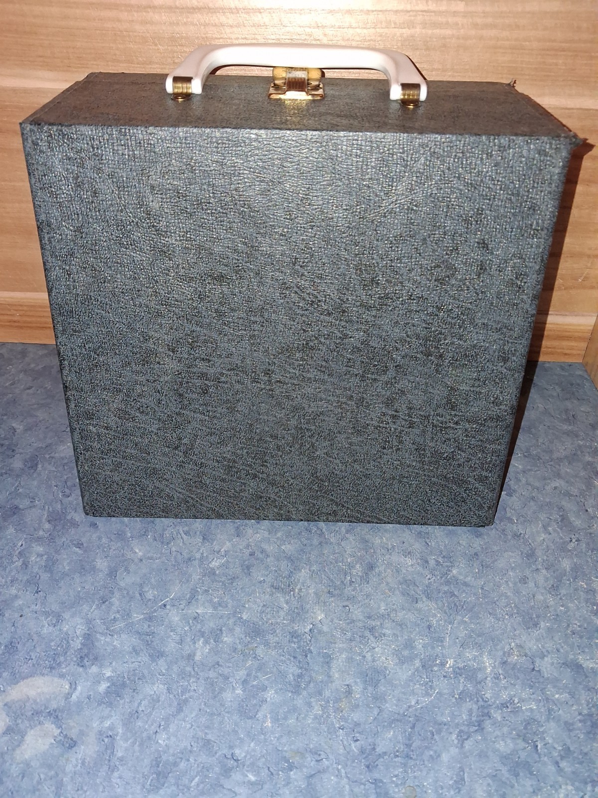 Vintage Faux Leather Carrying Case-Unknown What It Was Used For! 8.5″×9.5×7″