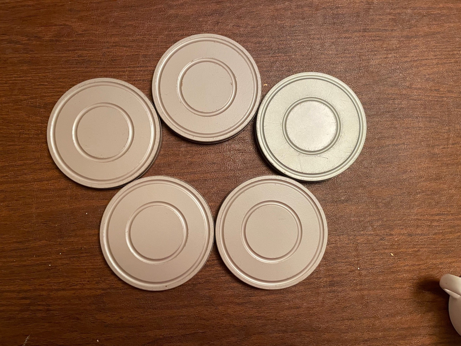 Lot Of 5 – 8mm Super 8 Korvette Camera Dept Can And Scherer Movie Reels, 5”