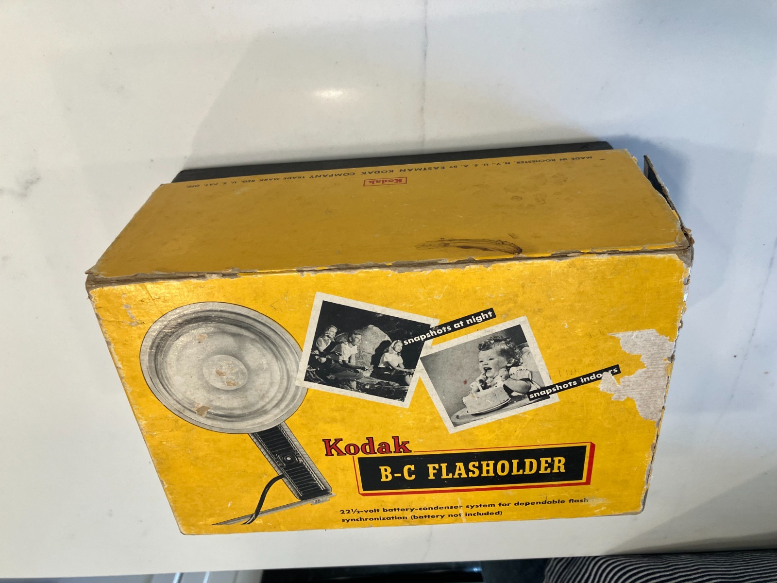 Kodak B-C Flashholder Flash Bulb Holder with Lumaclad Reflector in Box Model 730