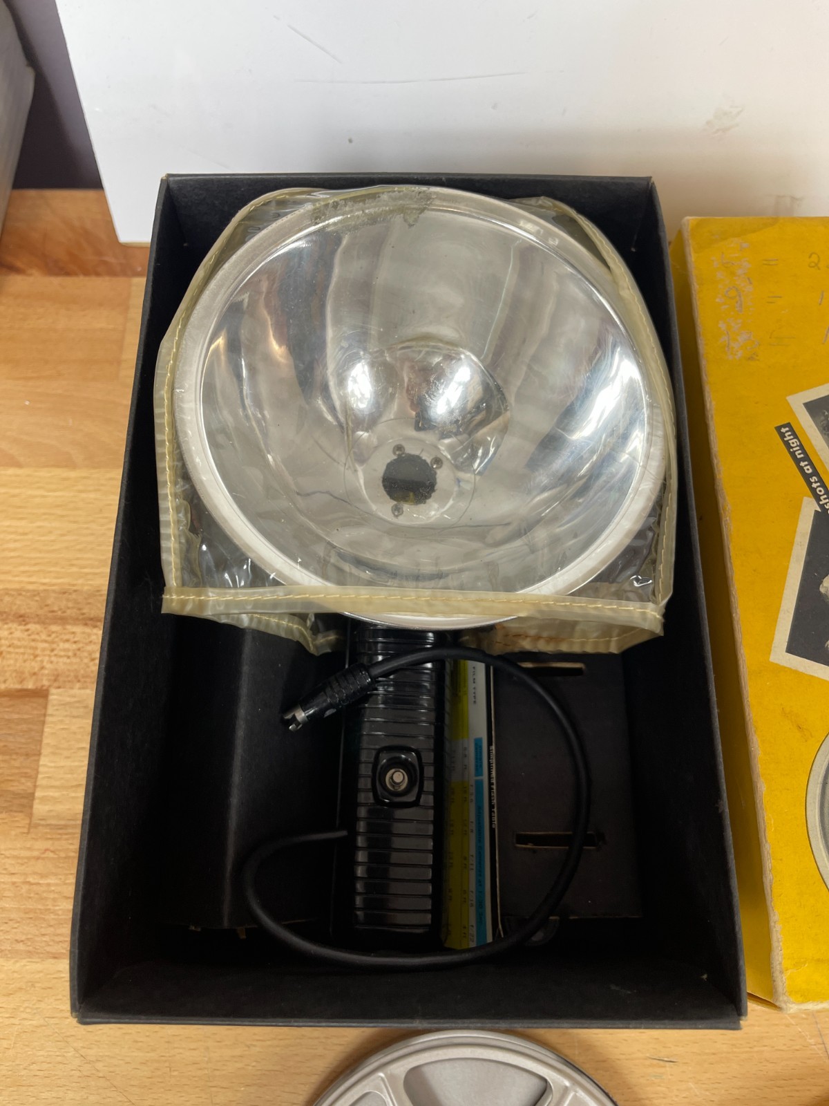 Vintage Kodak Flashholder w/ Box, Film Reel, Flashbulb + Manuals Lot
