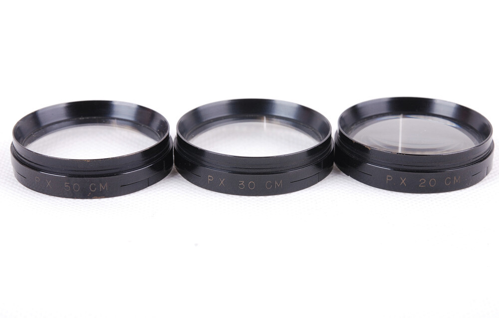 Ex+ Clover Contameter Set for Contax II/III Viewfinder + Filter w/Box