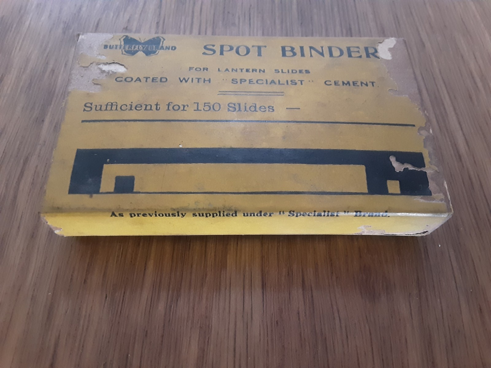 Rare Antique Unopened Spot Binder Box, For Magic Lantern Slides, Butterfly Brand