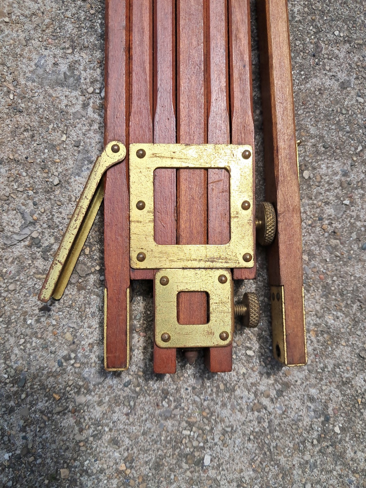 Crown Tripod No. 1 Wood & Brass Folmer Graflex Corp Crown Rochester NY