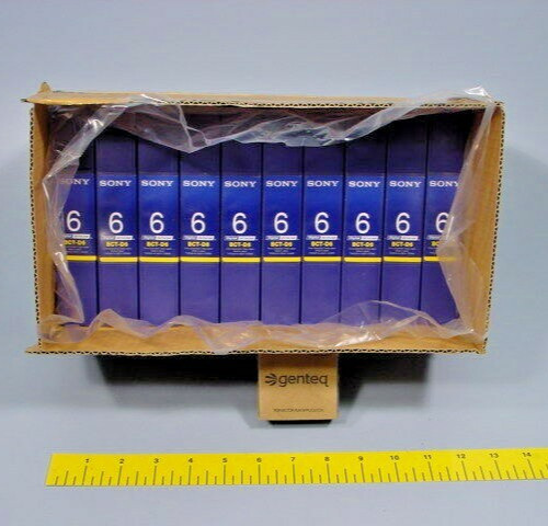 Sony BCT-D6 Digital Betacam DigiBeta 6-Min Small Video Tape Cassettes; Box of 10