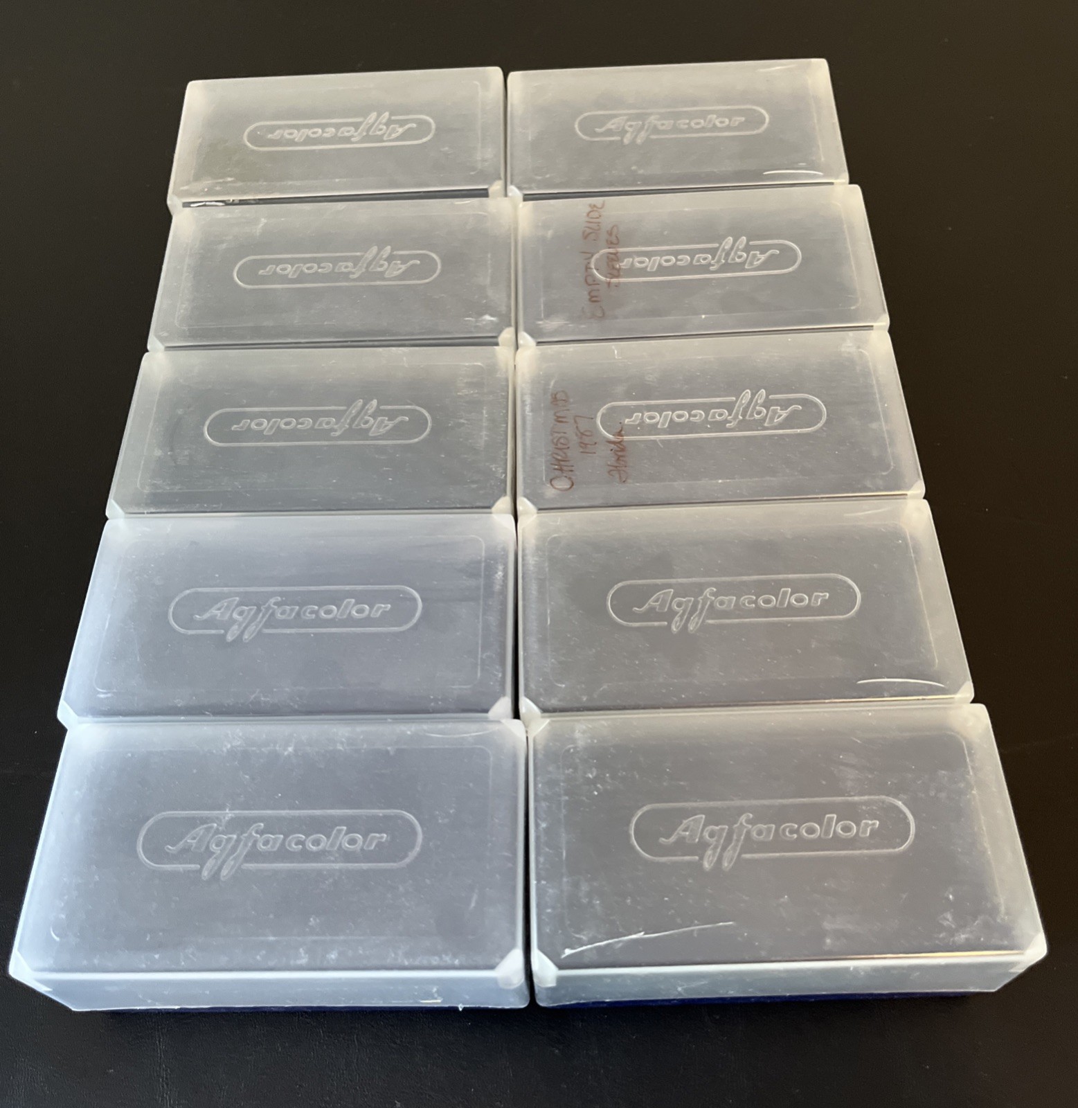 Lot Of 10 Plastic Agfa 1970’s Vintage Slide Trays Containers ￼