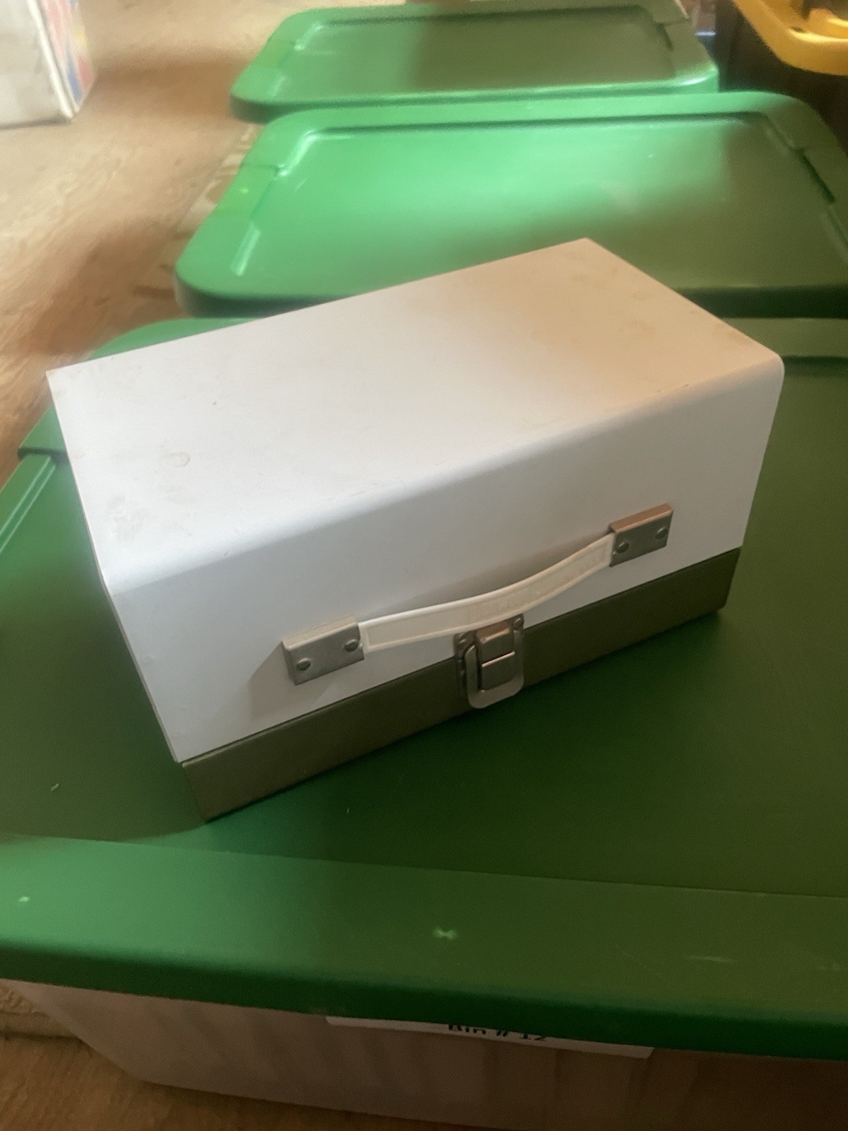Vintage Glenwood Metal 8MM Storage Box with 9 Reels of Film