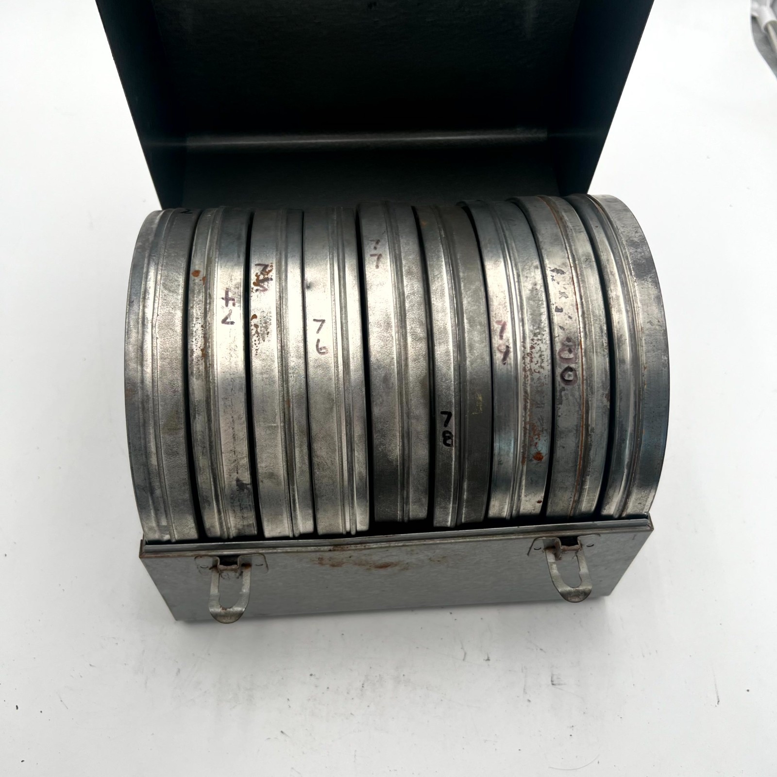 Vintage DuPont Film Reel Canister 16mm Movie Reel Metal Storage Case 12 Inch