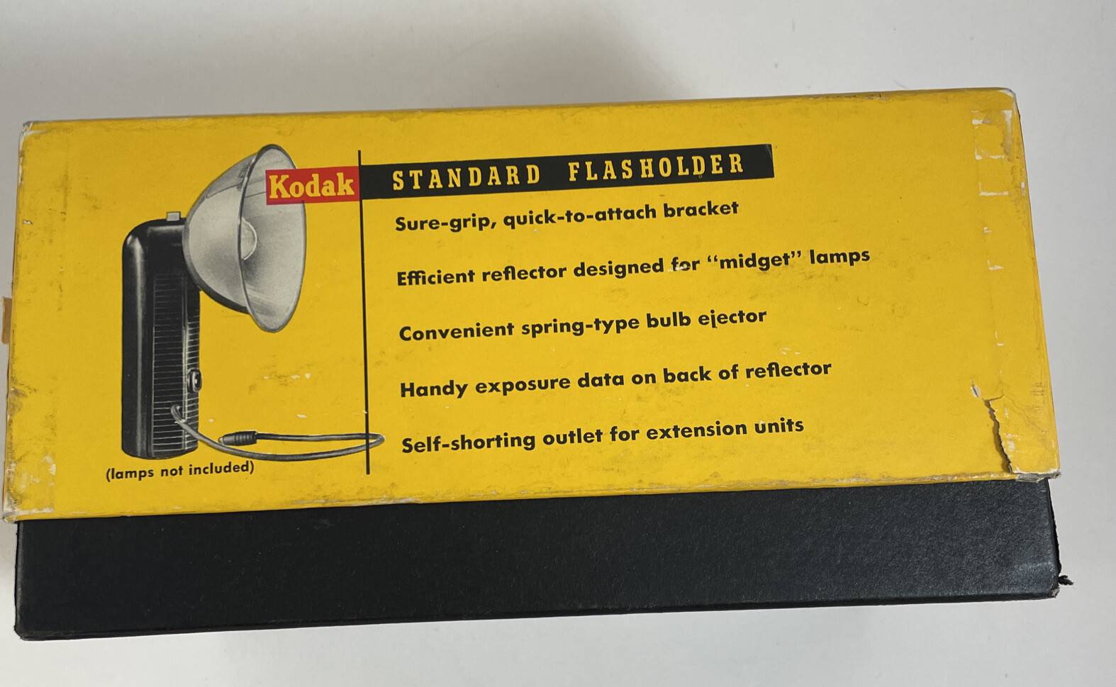 Vintage Kodak B-C Flasholder, Instructions and Old Film Tube Open.